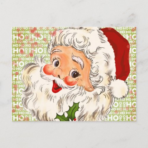 A Holly Jolly Apple_Cheeked Santa Claus Part 2 Holiday Postcard