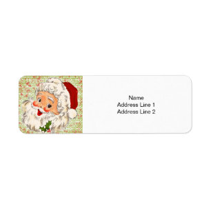 A Holly, Jolly Apple-Cheeked Santa Claus, Part 2 Label