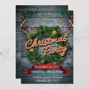 A Holly Jolly Christmas Party Invitation