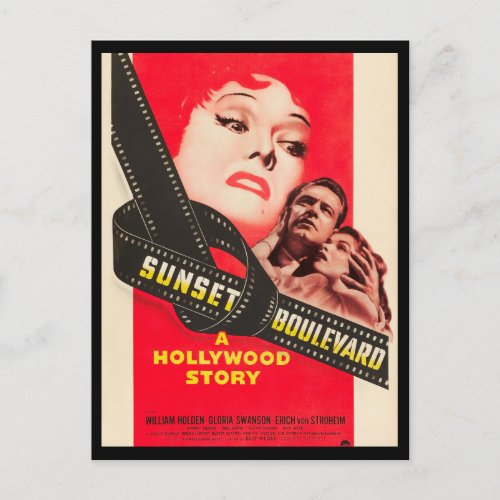 A Hollywood Story Classic Film Retro Style Postcard
