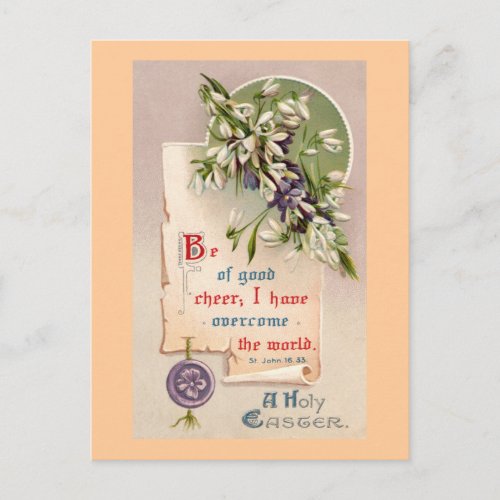 A Holy Easter Vintage Christian Holiday Postcard