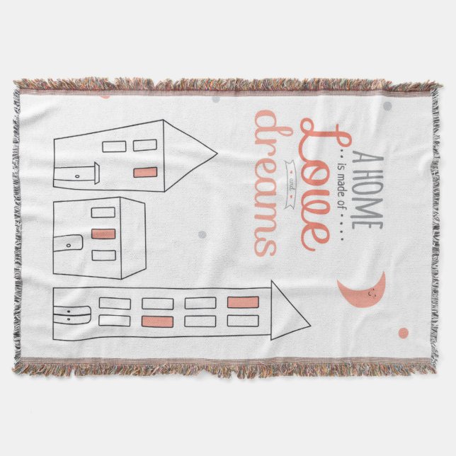 A Home Is Made Of Love And Dreams Throw Blanket (Front)