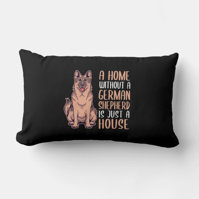 A Home Without A German Shepherd Is A Home Lumbar Pillow (Front)
