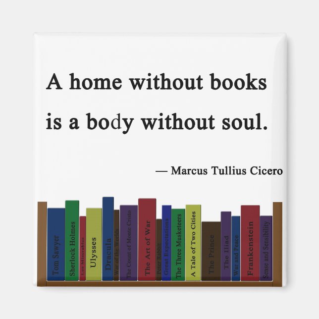 A Home Without Books Magnet (Front)