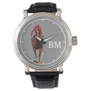 a horse & custom initials watch