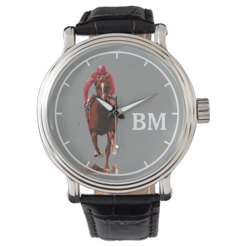 a horse & custom initials wrist watches