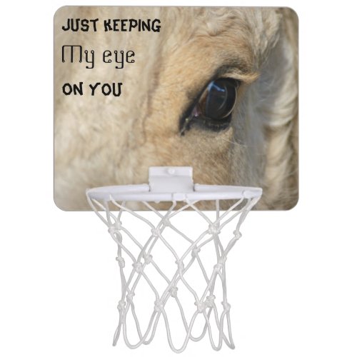 A horse eye watching you Mini Basketball Hoop