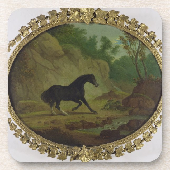 A Horse Frightened by a Snake, 1792 (oil on canvas Beverage Coaster (Front)
