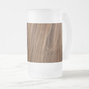 A Horse Mane Frosted Glass Beer Mug