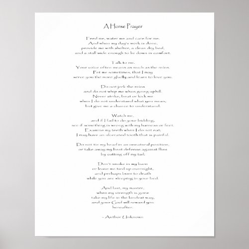 A Horse Prayer _ Print