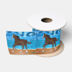 A horse satin ribbon