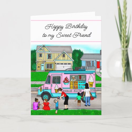 A Hot Summer Day  A Whimsical Illustration Card