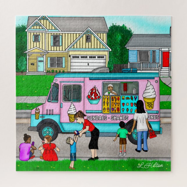 A Hot Summer Day | A Whimsical Illustration Jigsaw Puzzle (Vertical)