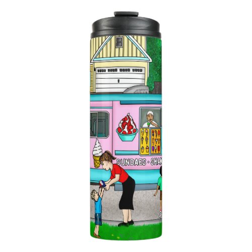 A Hot Summer Day  A Whimsical Illustration Thermal Tumbler