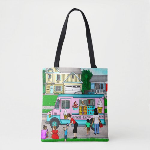 A Hot Summer Day  A Whimsical Illustration Tote Bag