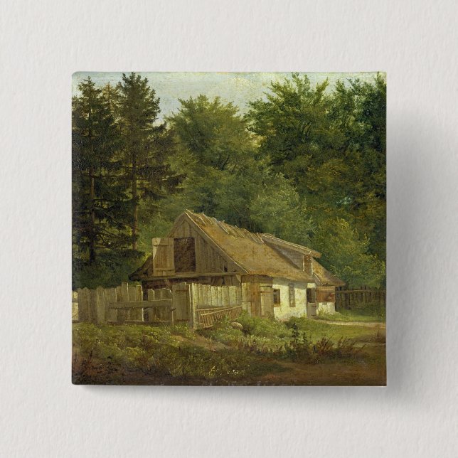 A House in the Frederiksdal Forest near Pinback Button (Front)