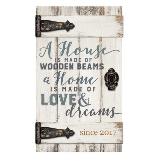"A House is Made of" Barn Door Pallet Plaque (Front)