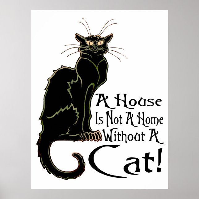 "A House IS Not A Home Without A Cat" - Poster (Front)