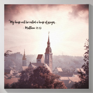 A house of prayer canvas photo tile