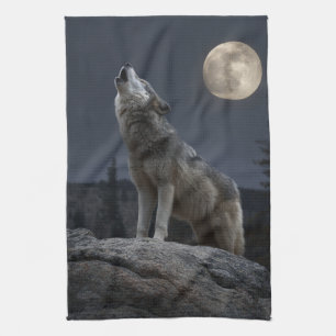 A Howling Wolf Kitchen Towel