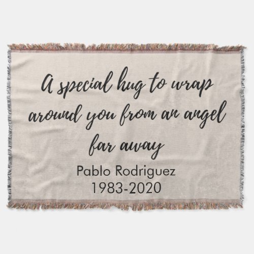 A Hug From an Angel Throw Blanket