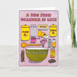 A Hug from Grandma is Like Letterpress Card