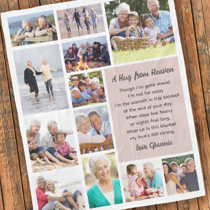 A Hug From Heaven Photo Memorial Fleece Blanket