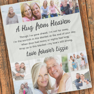 A Hug from Heaven Photo Memorial Keepsake Fleece Blanket