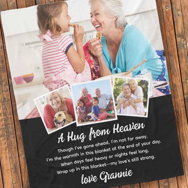 A Hug From Heaven Photo Memorial Keepsake  Fleece Blanket (Creator Uploaded)