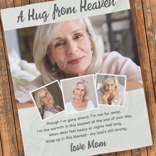 A Hug From Heaven Photo Memorial Keepsake  Fleece Blanket (Creator Uploaded)