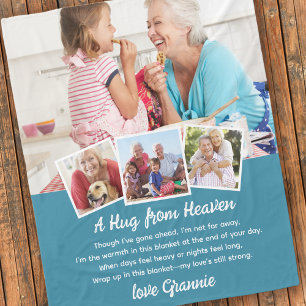 A Hug From Heaven Photo Memorial Keepsake  Fleece Blanket
