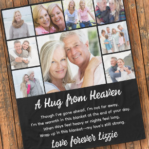 A Hug from Heaven Photo Memorial Keepsake Fleece Blanket