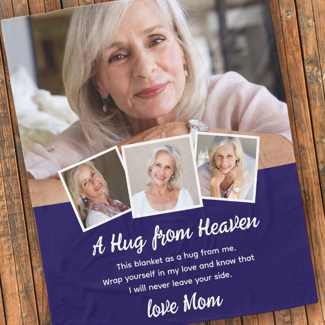 A Hug From Heaven Photo Memorial Keepsake  Fleece Blanket (Creator Uploaded)