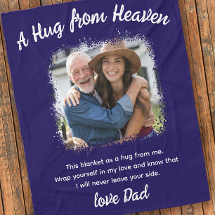 A Hug From Heaven Photo Memorial Keepsake Fleece Blanket