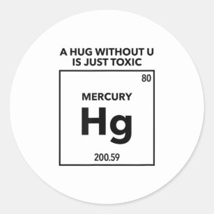 A Hug Without U Is Just Toxic Funny Chemical Element Drawing by