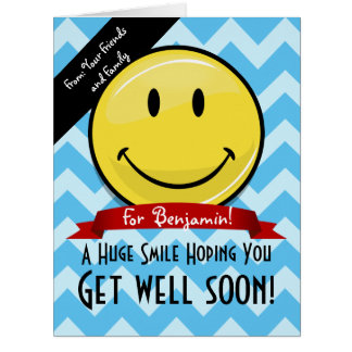 A Huge Smile Get Well Soon Custom Big Card