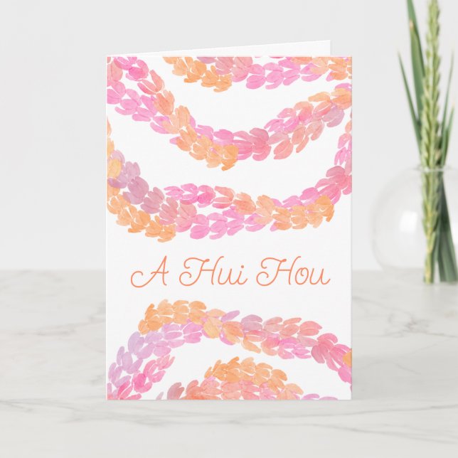 A Hui Hou Letterpress Thank You Card (Front)