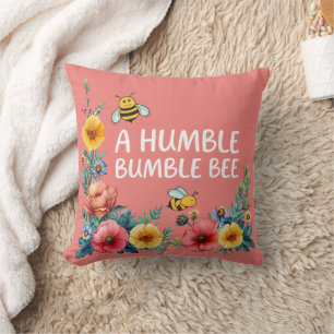 A Humble Bumble Bee Throw Pillow