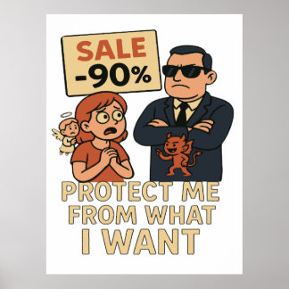 A humorous cartoon-style graphic  poster