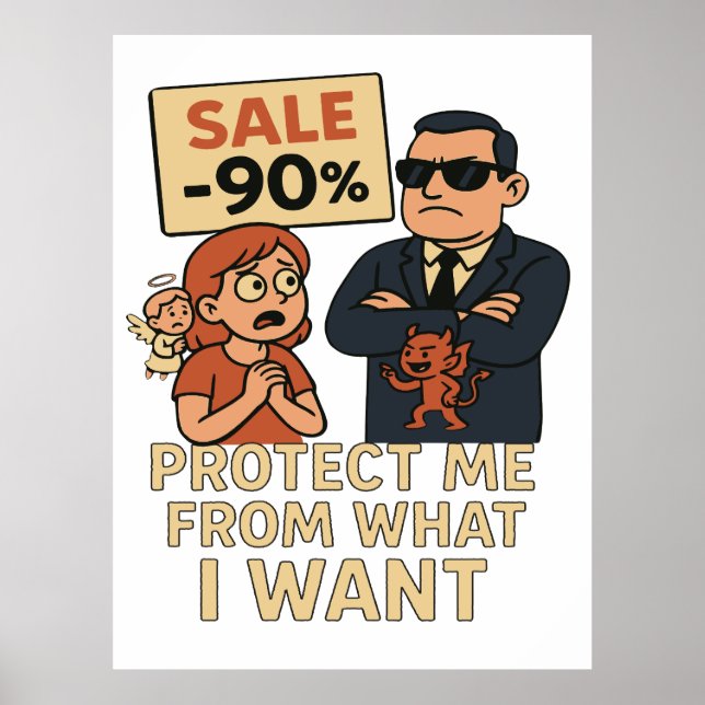 A humorous cartoon-style graphic  poster (Front)