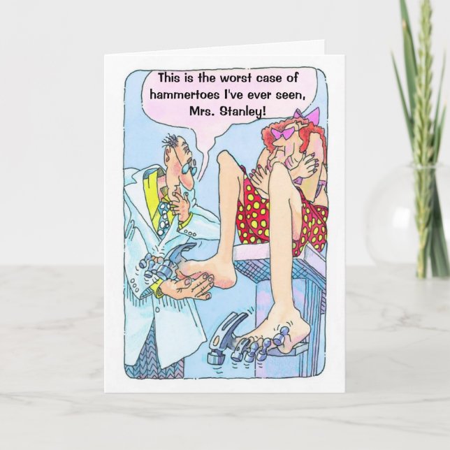 A Humorous Get Well Card Hammertoes (Front)