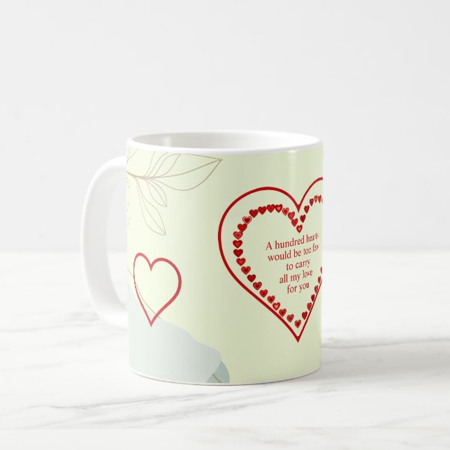 A Hundred Hearts,  Coffee Mug (Front Left)