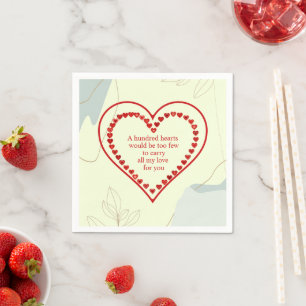 A Hundred Hearts, Valentine Napkins