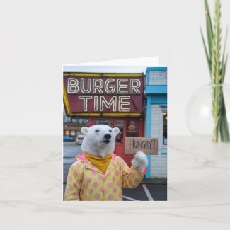 A Hungry Polar Bear in a Polka Dot Jacket