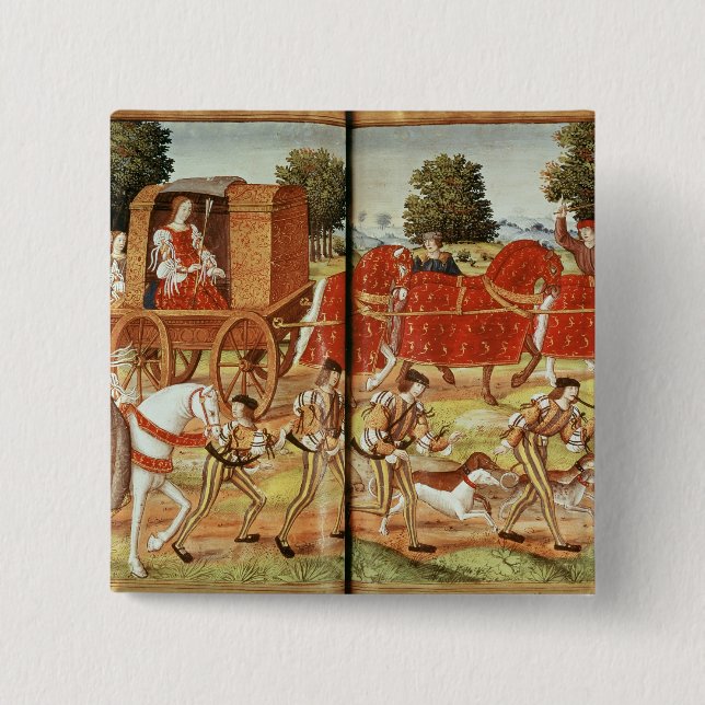 A Hunt, illustration from Ovid's Epistles Pinback Button (Front)