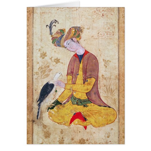 A Hunter Stroking his Falcon Cards (Front)