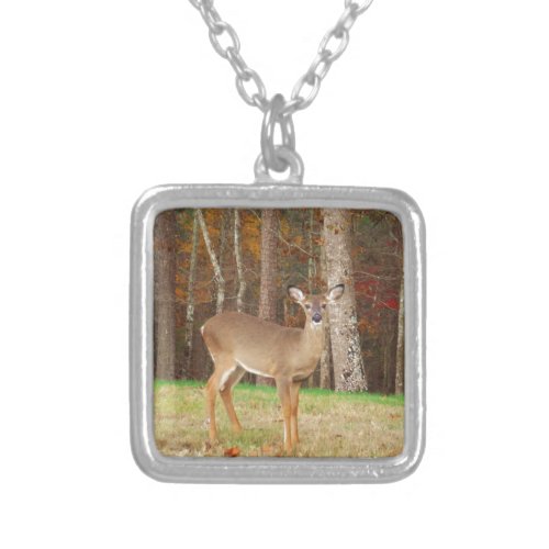 A Hunters Dream Deer Silver Plated Necklace