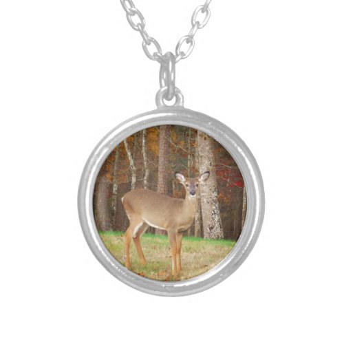 A Hunters Dream Deer Silver Plated Necklace