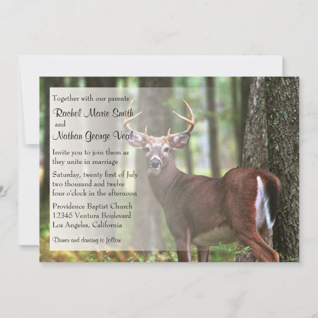 A Hunter's Wedding Invitation (Front)