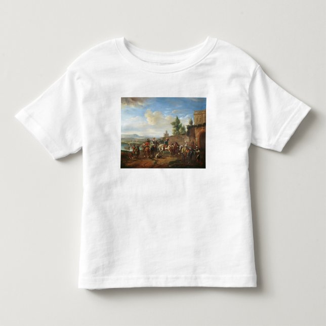 A Hunting Party by a Country House (oil on canvas) Toddler T-shirt (Front)